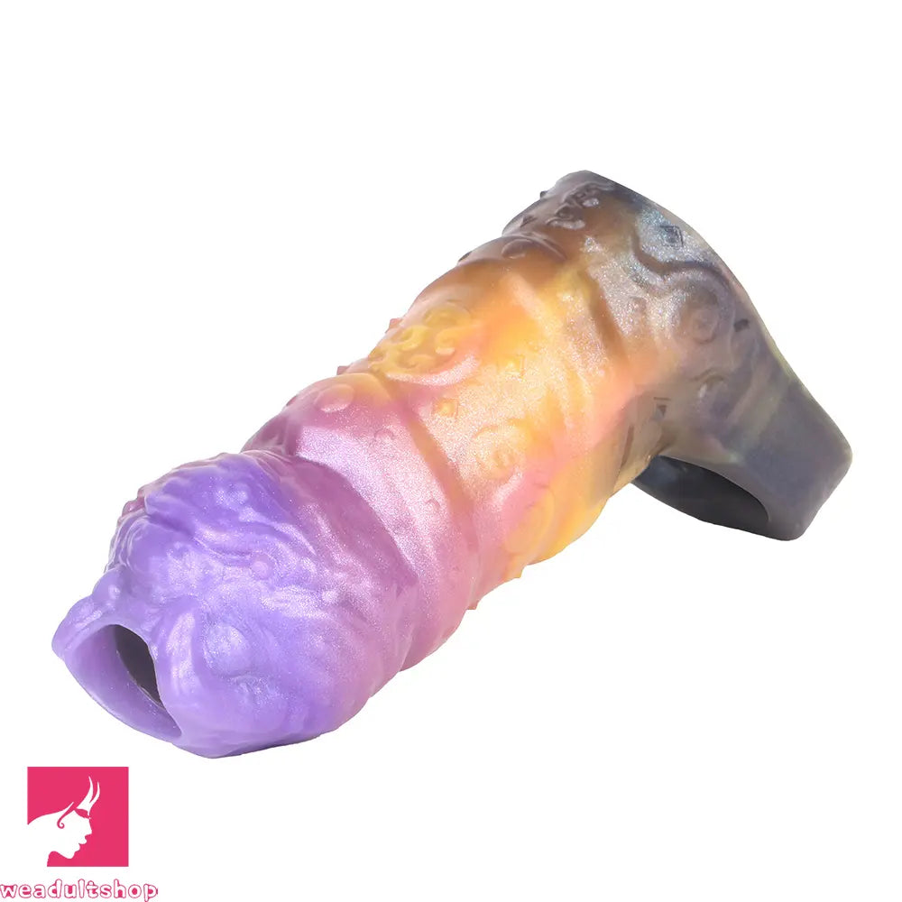 4.76in Ecan Dragon Fantasy Silicone Soft Dildo Sleeve Penis Extender