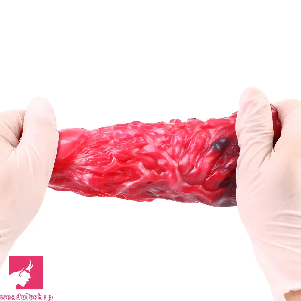 5.98in Uncut Soft Hollow Dildo Built-in keel Vibration Remote Penis Sleeve