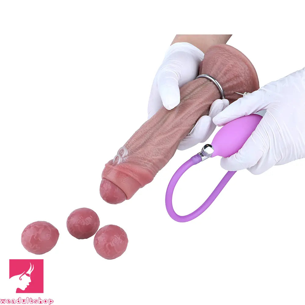 8.15in Ovipositor Platinum Silicone Dildo Penis Woman Prostate Massager