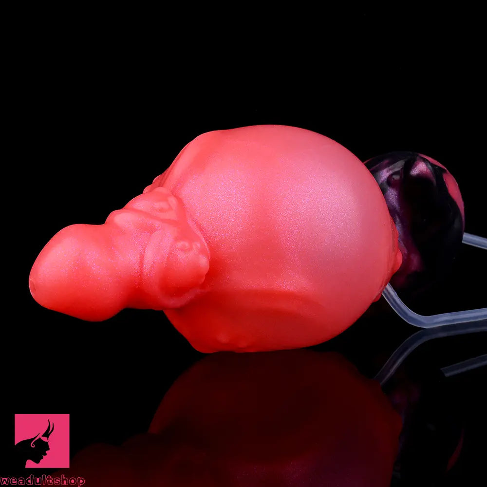 5.91in Odd Knot Spiked Silicone Soft Inflatable Spraying Squirting Real Dildo