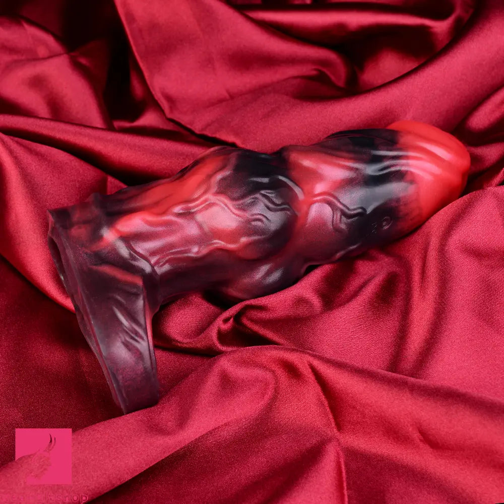 5.91in Silicone Dog Cock Sleeve Knot Dildo Vibrating Dildo With Cock Ring