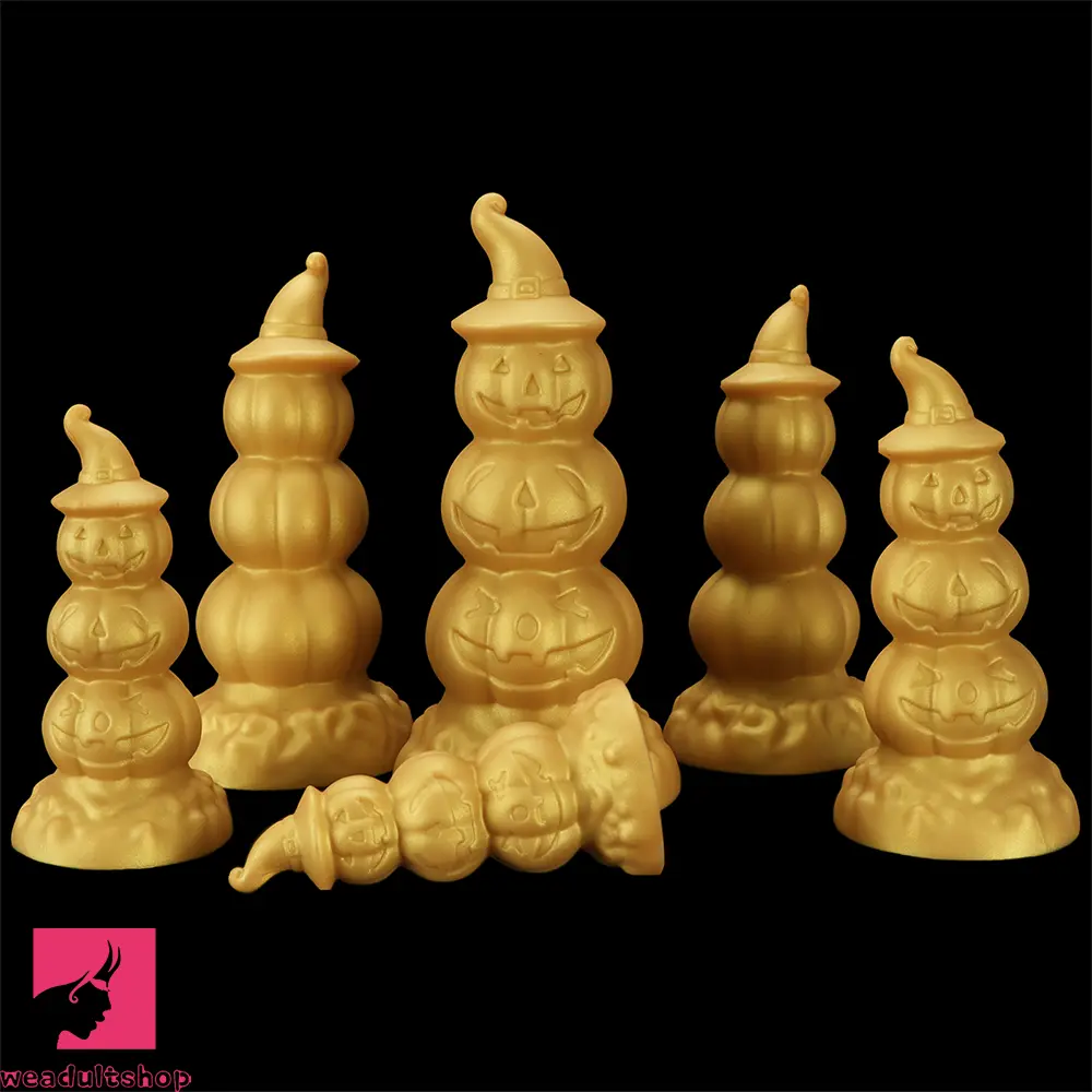 5.9in 6.69in 7.48in 8.26in 9.05in 9.84in Halloween Pumpkin Butt Plug Dildo