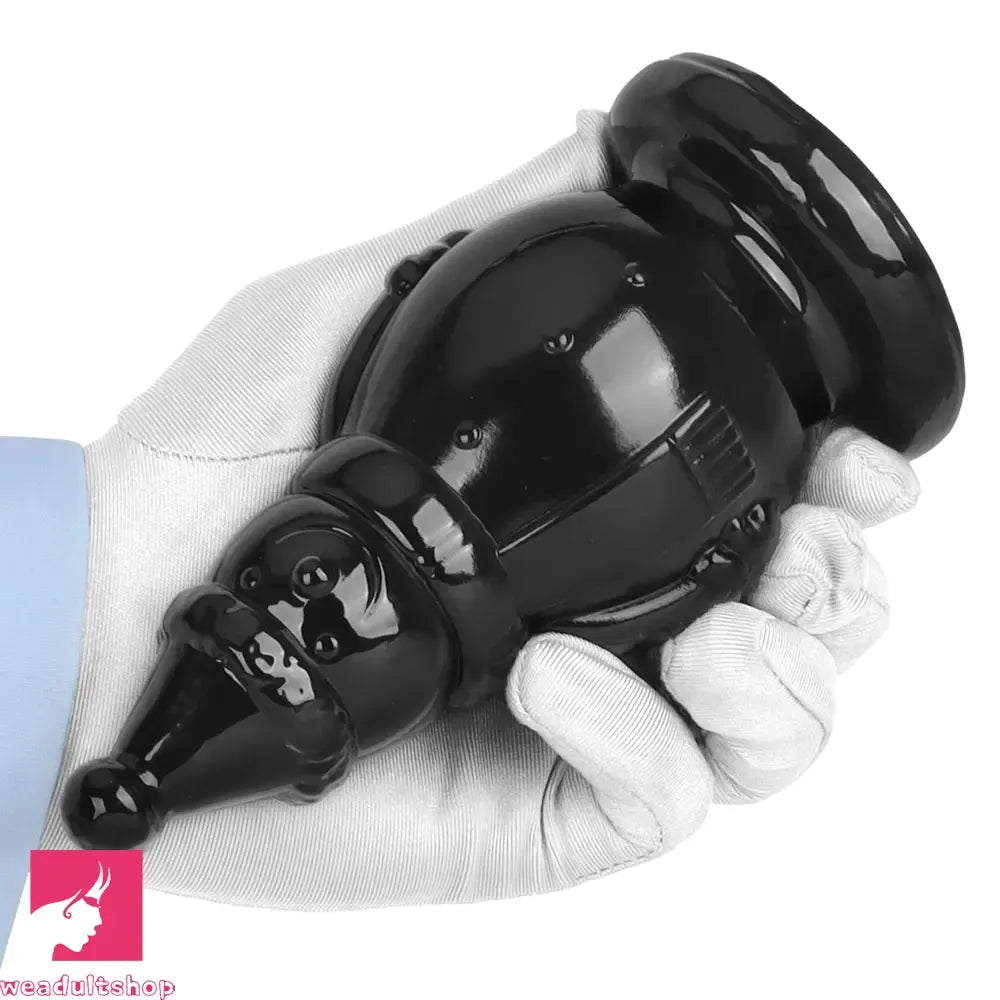 6.3in Snowman PVC Black Fantasy Odd Butt Plug Dildo For Sex Flirting