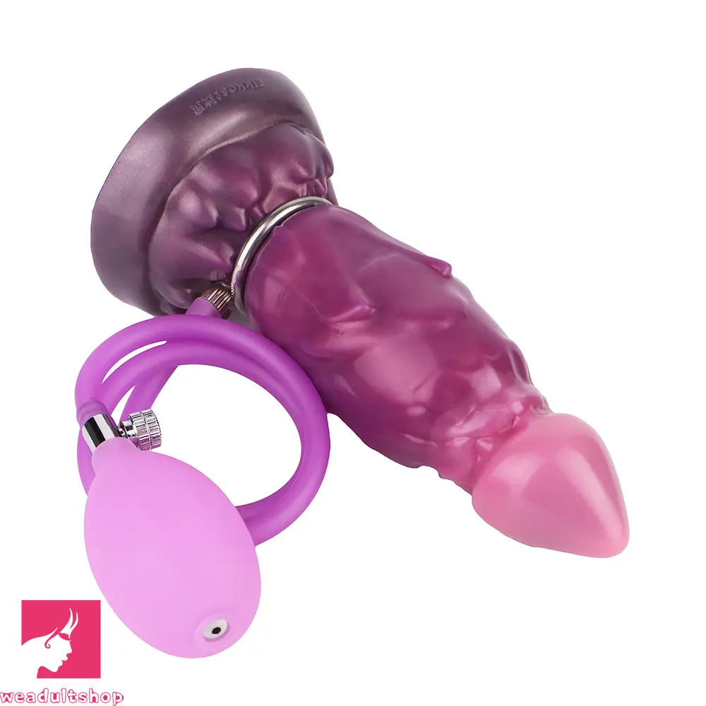 7.08in Fantasy Soft Cock Squeeze Inflatable Alien Penis Dildo For Couples