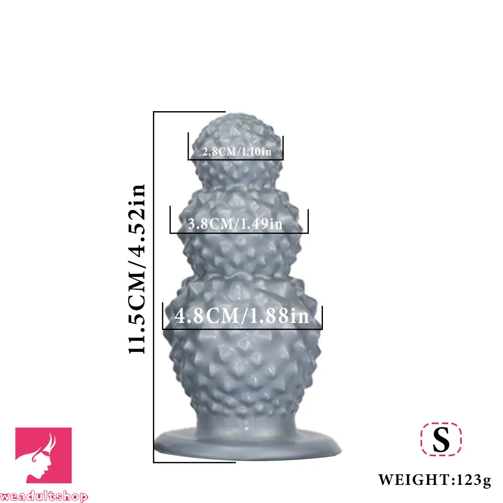 4.52in 6.73in 9.44in Lychee Shape Silicone Soft Butt Plug Dildo Sexy Product