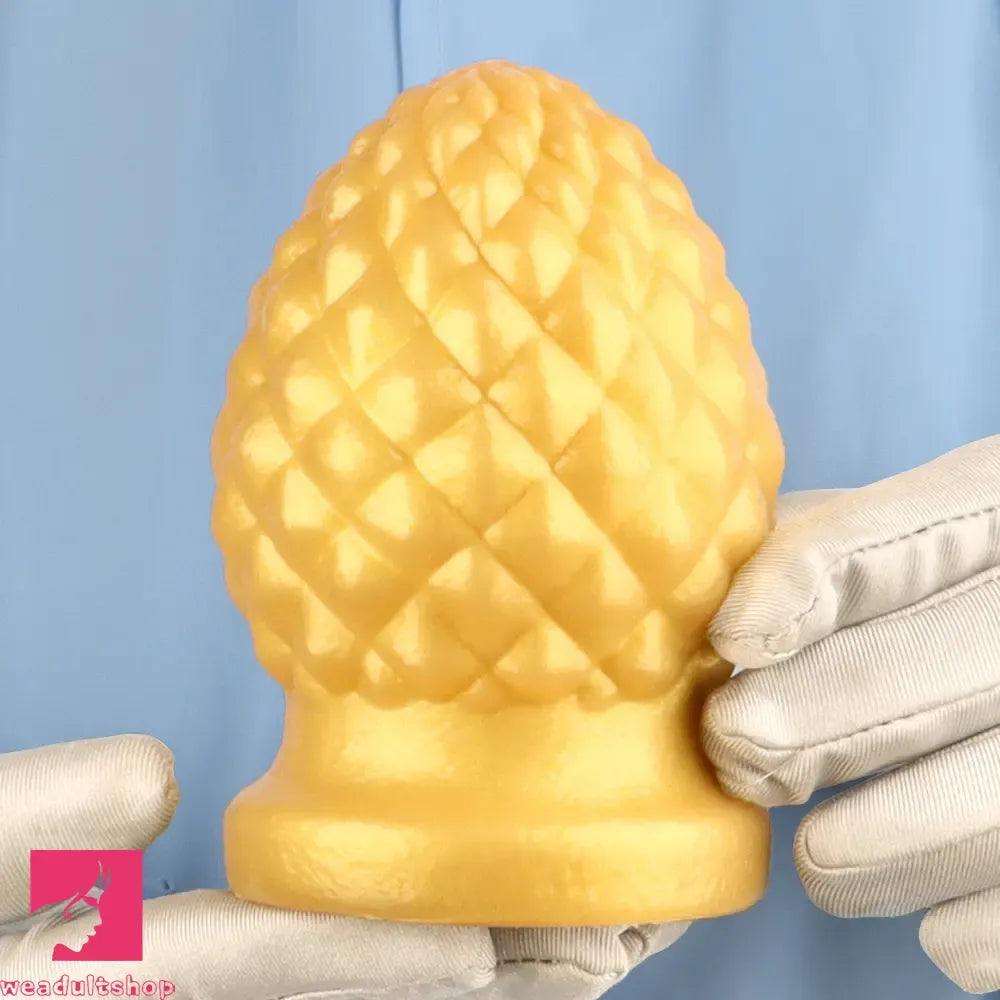 2.95in 4.52in Newbie Gold Silicone Soft Suction Cup Mini Anal Plug Dildo