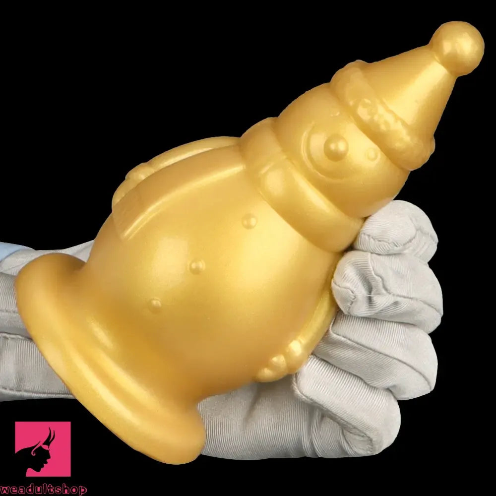6.3in Snowman Silicone Soft Extra Golden Butt Plug Dildo For Clit Flirting