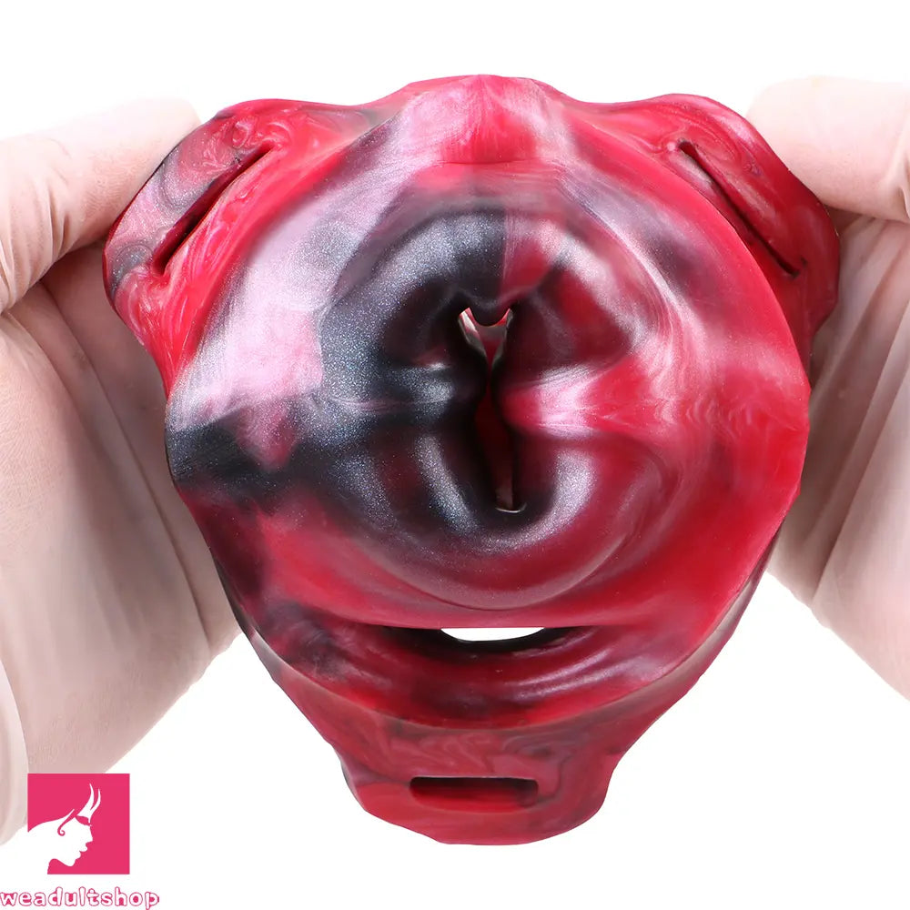 5.07in Hollow Dildo Keel Vibration Strapon Remote Cock Sleeve With Penis Ring