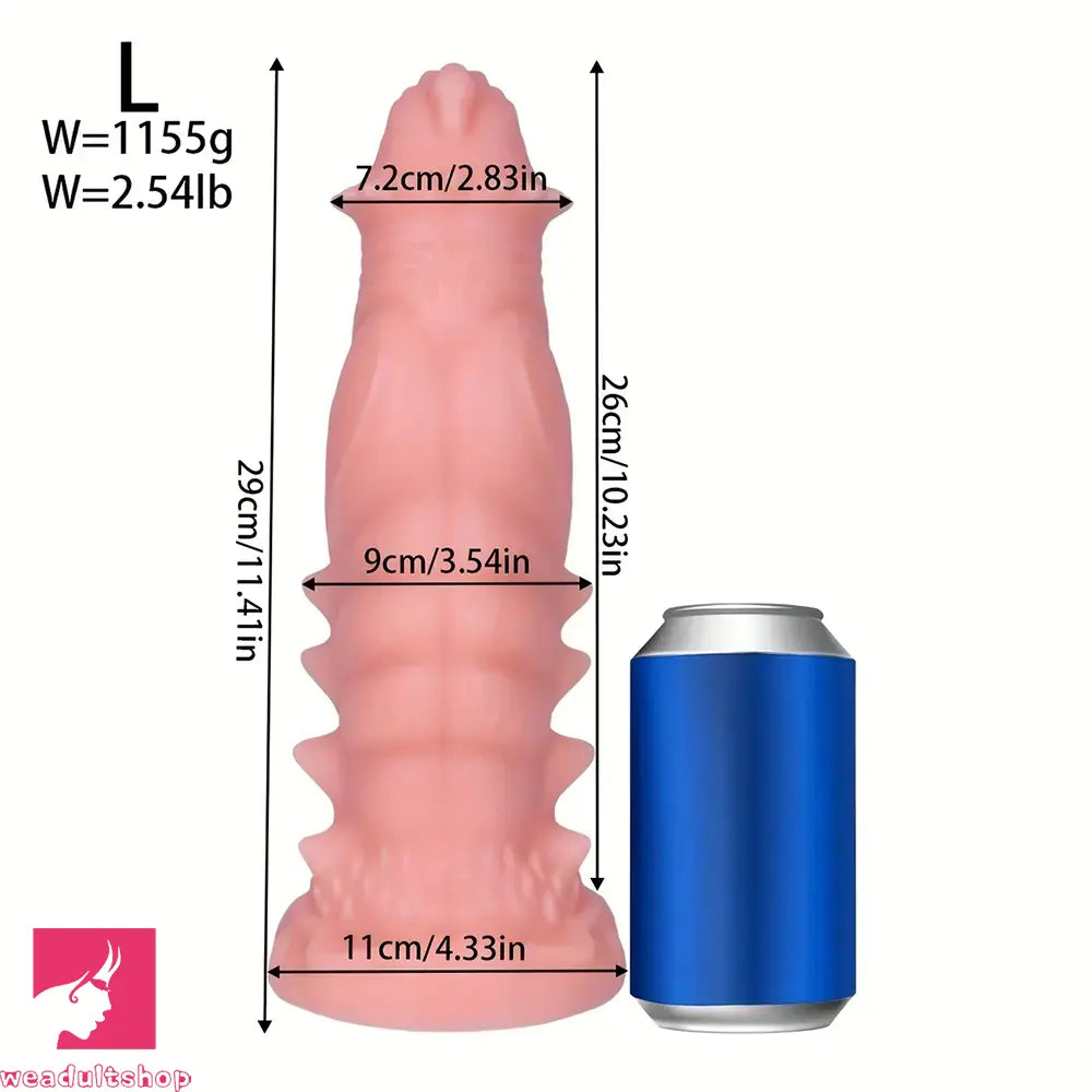 7.48in 9.37in 11.41in 13.38in Spiked Monster PVC Huge Dildo For Clit