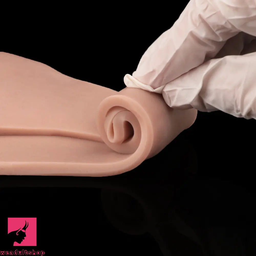 7.17in Hollow Penis Dildo Sleeve Silicone Soft Pants Female Masturbator