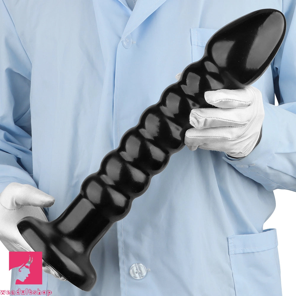 11.02in 14.56in Black Extra Long Large Thick Anal Bead Plug Dildo Sex Toy
