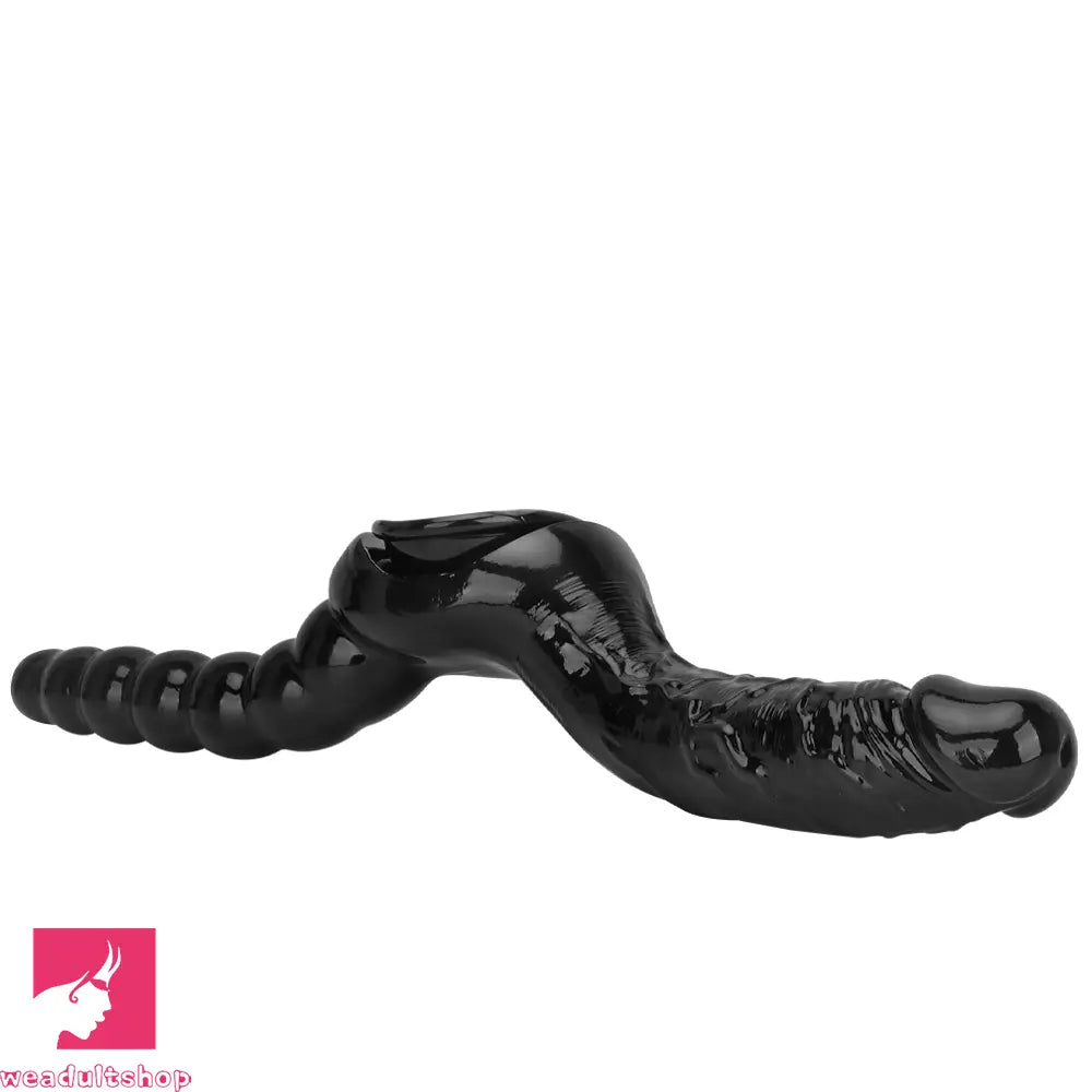7.87in 10.43in PVC Double Headed Dildo Masturbator With Simulated Toy