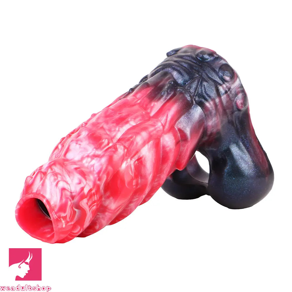 5.66in Fantasy Hollow Dildo Built-in keel Vibration Remote Penis Sleeve