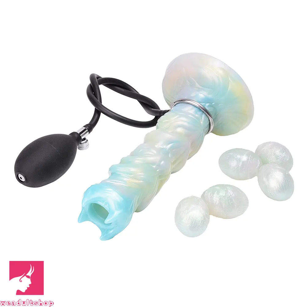 8.18in Soft Fleshy Texture Big Odd Ovipositor Egg Laying Inflatable Dildo