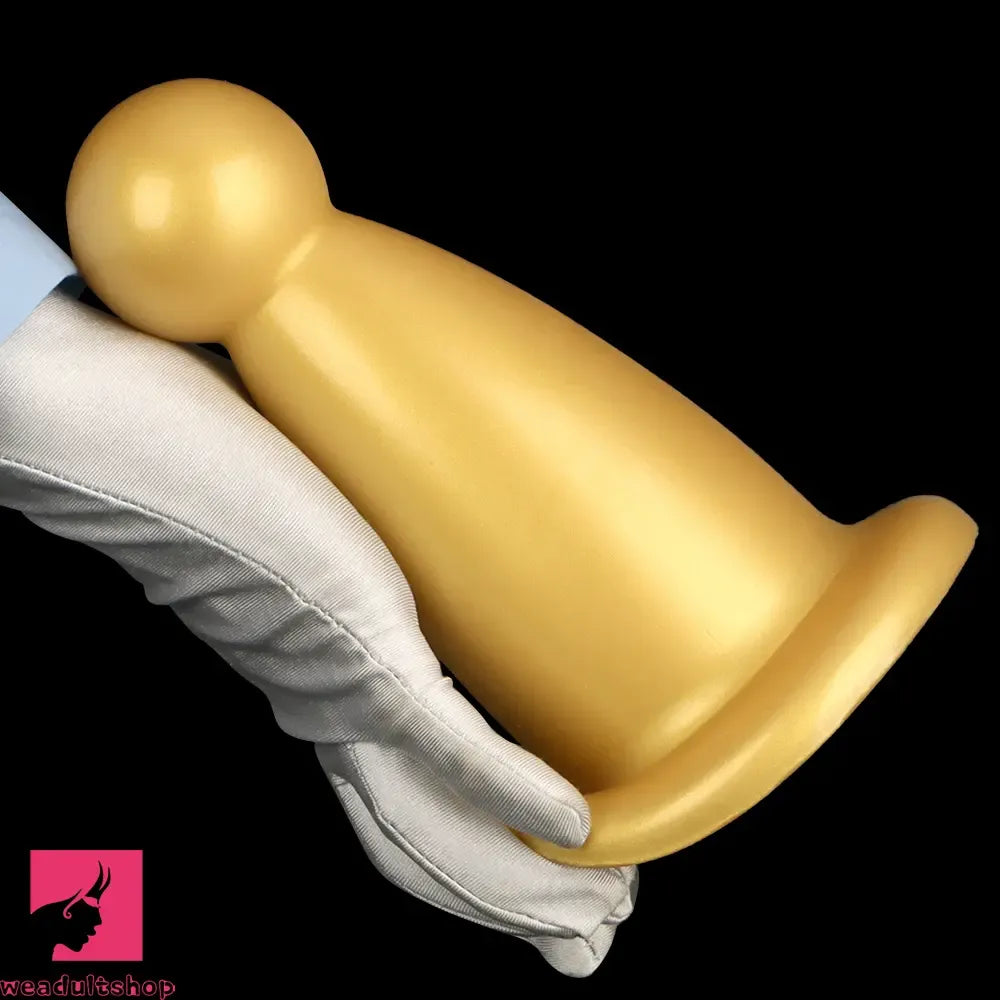 5.7in 7.87in Golden Silicone Soft Thick Butt Plug Dildo For Women Sex Toy