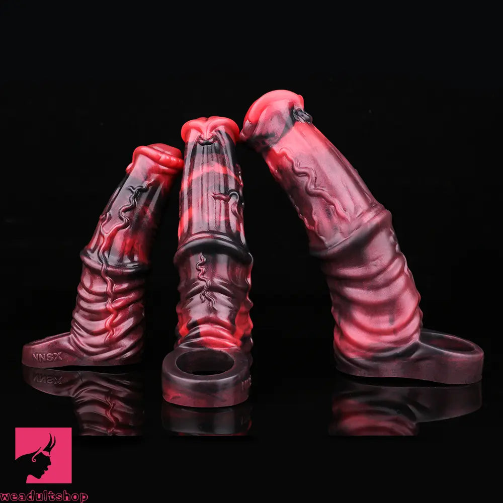 6.1in 6.89in 7.95in Horse Animal Penis Soft Dildo Sleeve Penis Extender