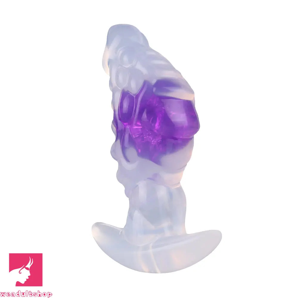 4.53in Fox Tail Wear Anchor Silicone Odd Dildo Butt Plug For BDSM Sex