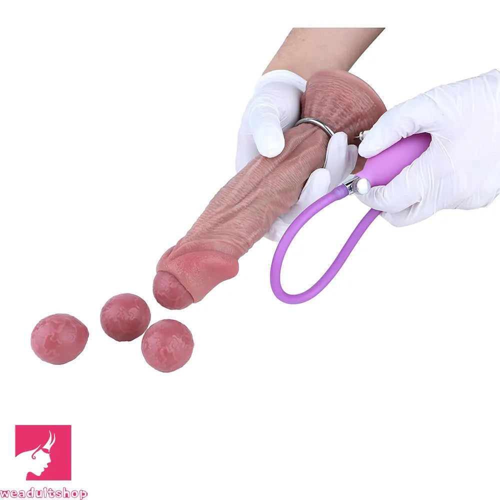 7.65in Ovipositor Platinum Silicone Dildo Real Skin Feeling Couple Game Toy