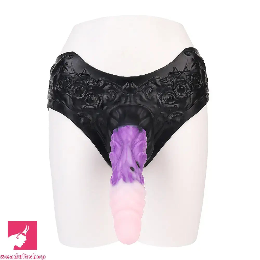 9.37in Silicone Strap-on Wearable Dildo Panty Hollow Monster Alien Dildo