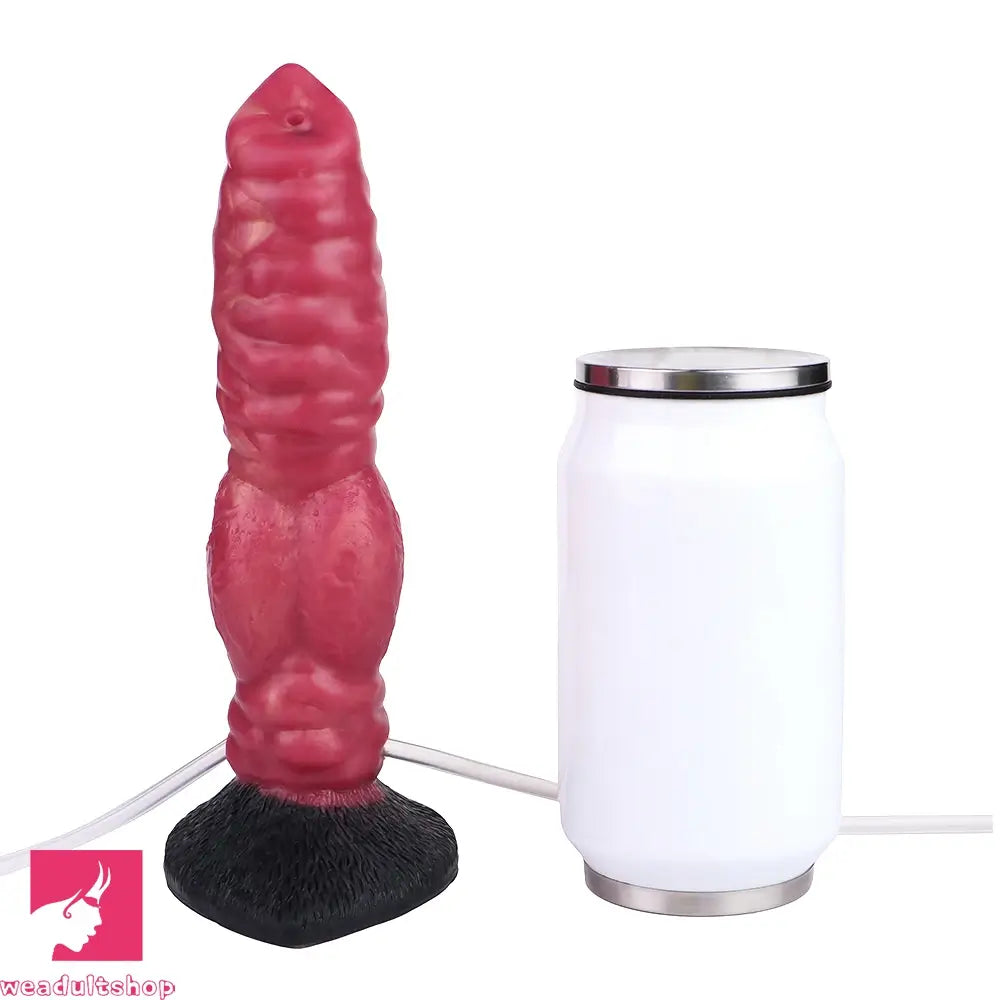 7.91in Dog Ejaculating Inflatable Silicone Soft Dildo For Women Cock Toy