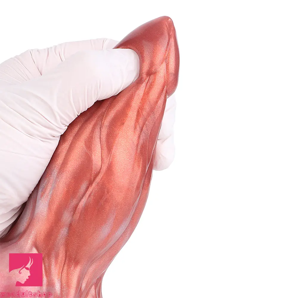 8.26in Wolf Animal Double Layer Silicone Soft Dildo Female Masturbator