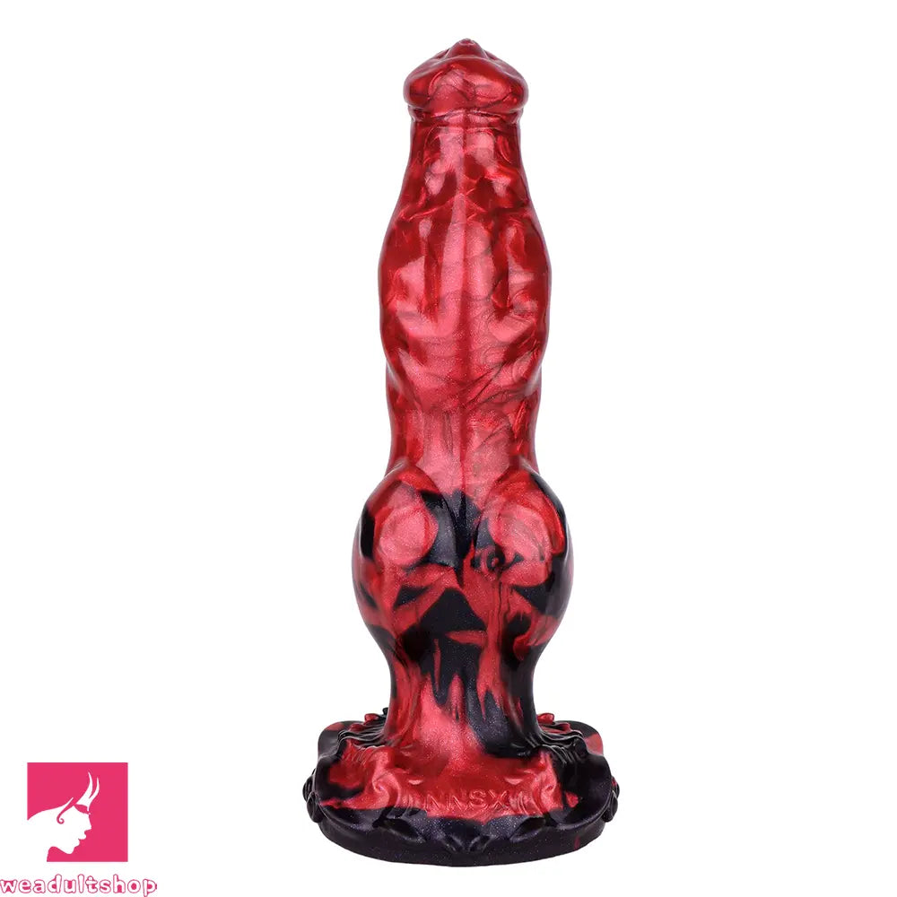 8.46in Knotted Silicone Big Animal Monster Odd Dildo Orgasm Cock