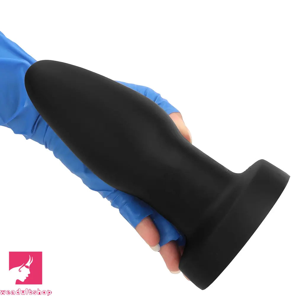 4.72in 6.49in 7.87in Silicone Black Anal Plug Dildo Pleasure Masturbator