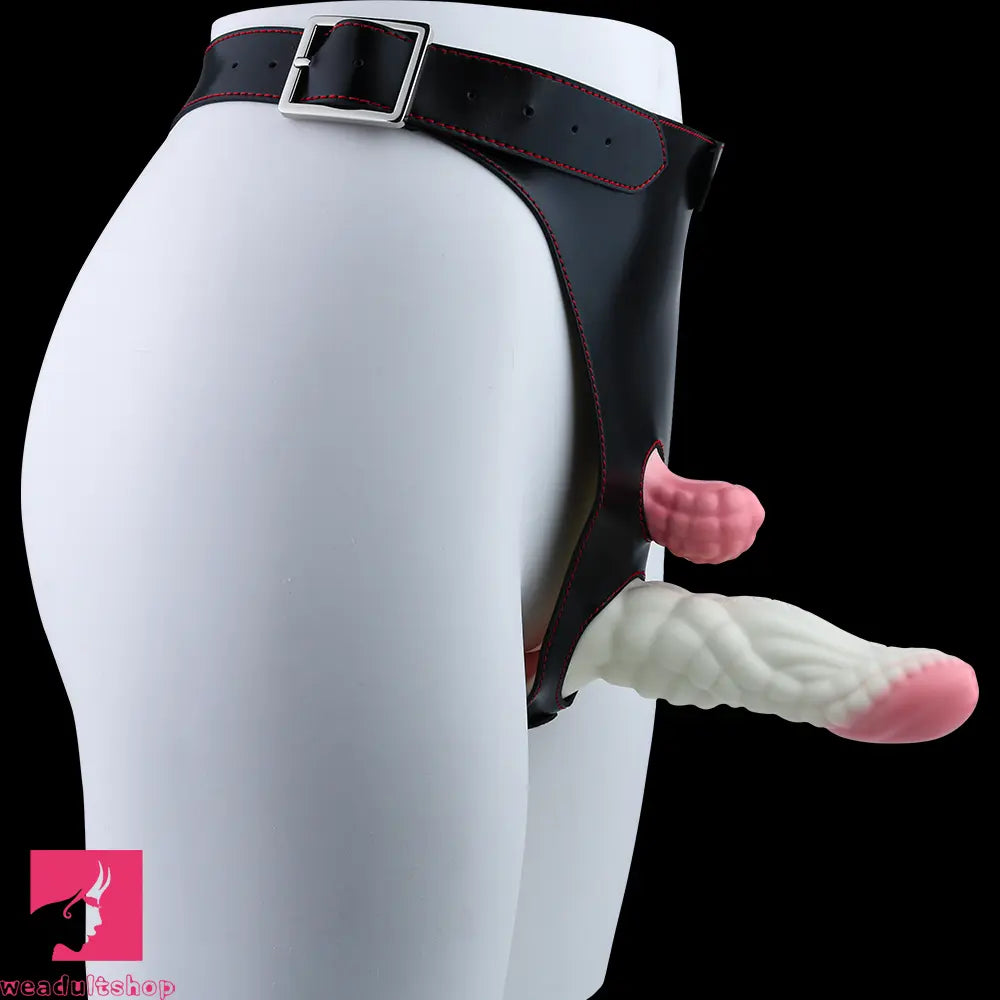 5.83in Dragon Scale Monster Wearable Strap on Vibrating Anal Dildo