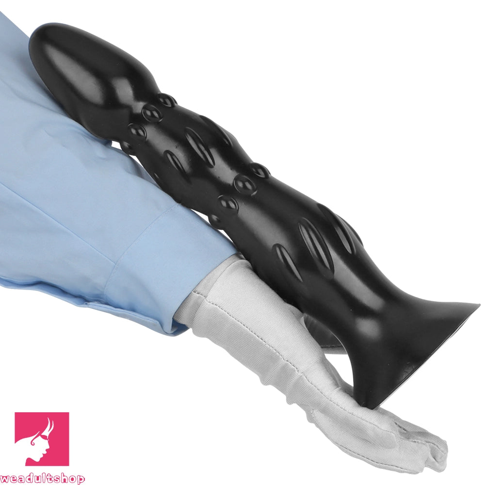 8.07in 11.22in Wearable Anal Beads Practice Dilation Big Black Cock Dildo