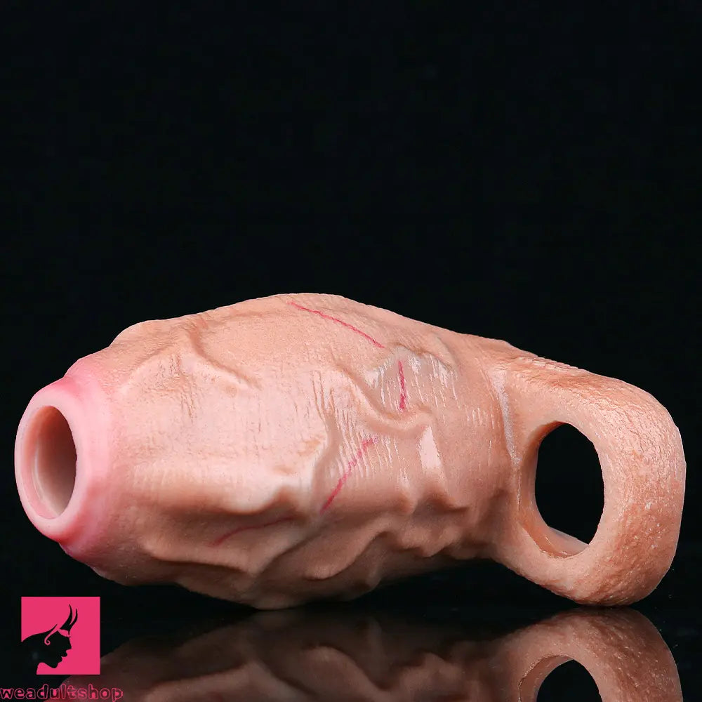 3.81in Realistic Penis Cock Dildo Sleeve Extender For Thicken Cock Toy