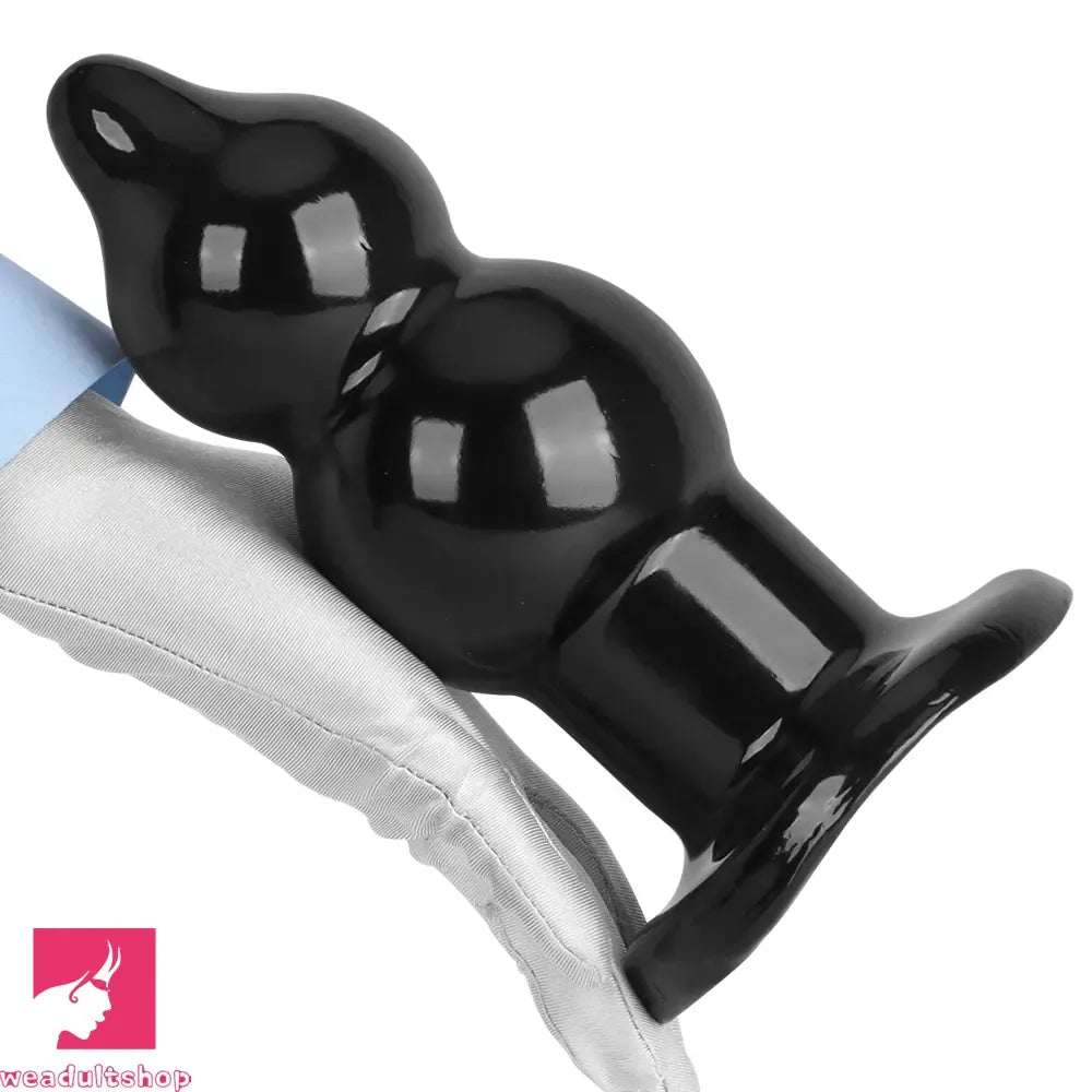 5.11in 9.05in Black Fantasy PVC Big Thick Butt Plug Dildo Cock Stimulator