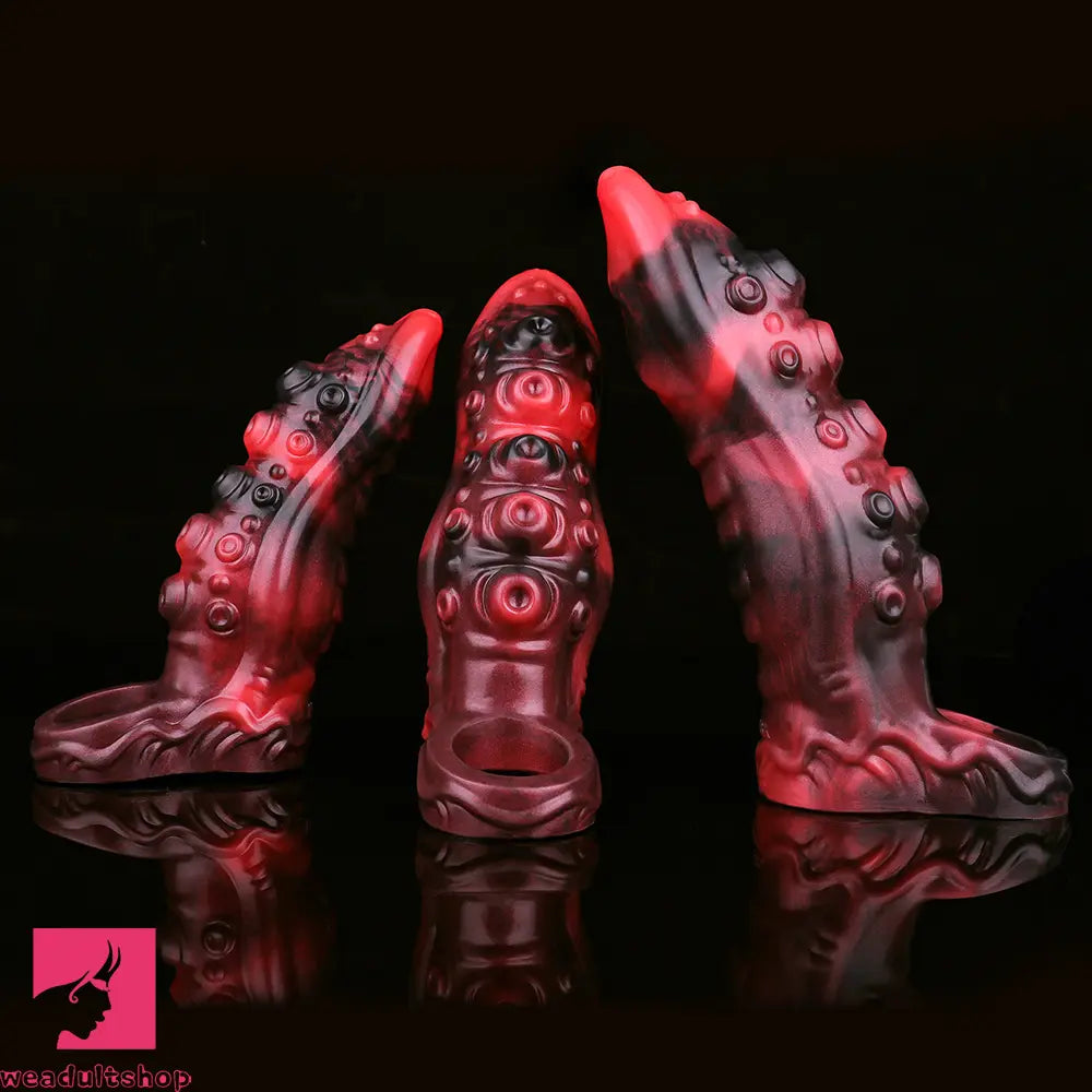 6.22in 7.01in 7.95in Tentacle Animal Penis Soft Dildo Sleeve Penis Extender