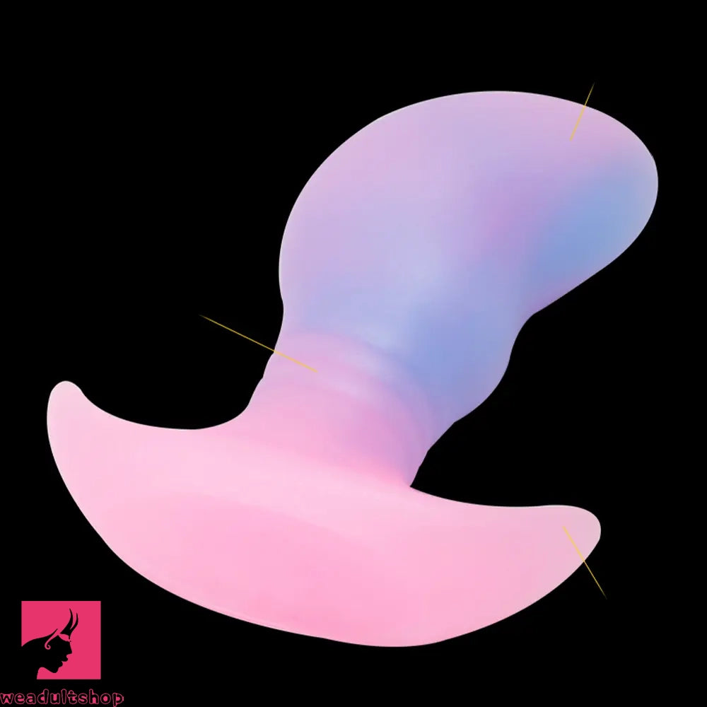 4.52in 5.31in 6.69in Luminous Soft Small Silicone Butt Plug Dildo Prostate