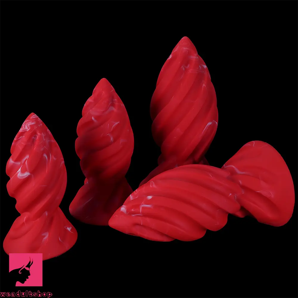 6.29in 7.48in 8.66in 9.84in Fantasy Spiral Butt Plug Dildo Lightweight Cock Toy