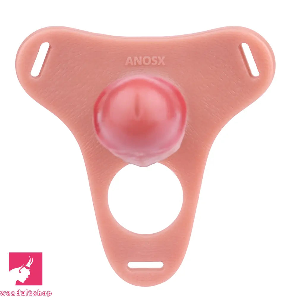 5.78in Strap on Realistic Hollow Silicone Cock Cage Dildo For Chastity Dildo