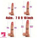 7in 8in 9in 10in Super Real Skin Soft Silicone Big Dildo For Anus G Spot