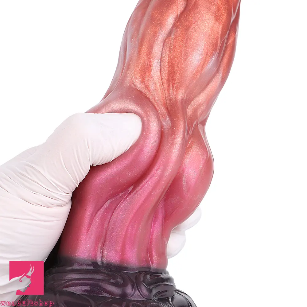 8.26in Wolf Animal Double Layer Silicone Soft Dildo Female Masturbator
