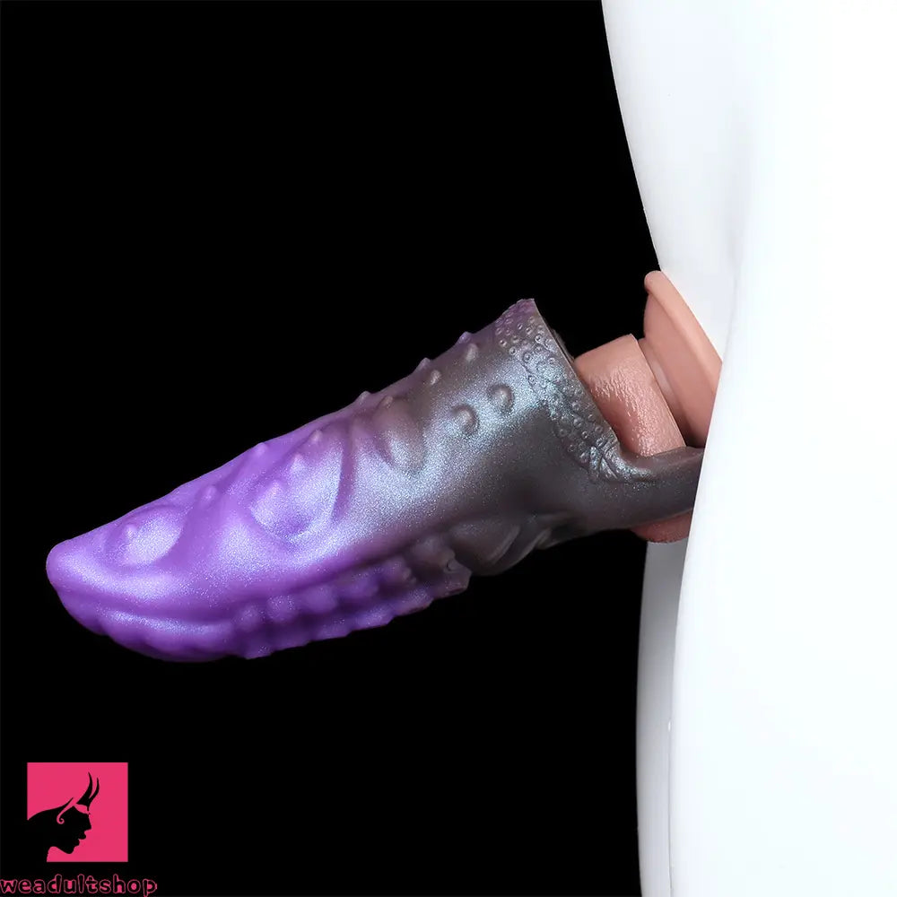 6.14in Tentacle Fantasy Hollow Silicone Dildo Sleeve For Cock Enlargement