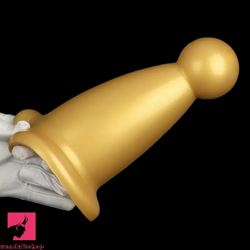 5.7in 7.87in Golden Silicone Soft Thick Butt Plug Dildo For Women Sex Toy