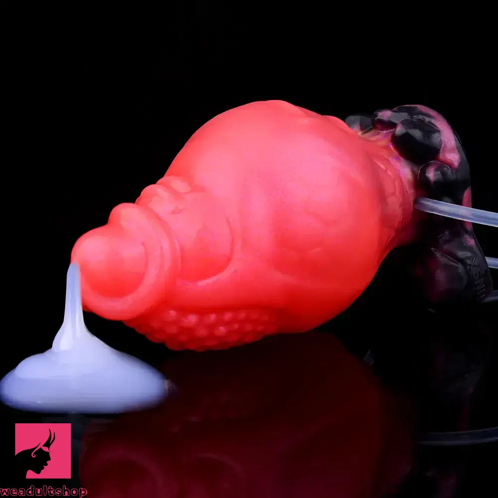 5.12in Fantasy Spiked Silicone Soft Inflatable Spraying Water Dildo For Sex