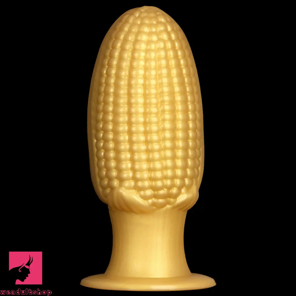 5.9in 6.7in 8.07in Liquid Silicone Thread Granules Soft Corn Gold Cock Dildo