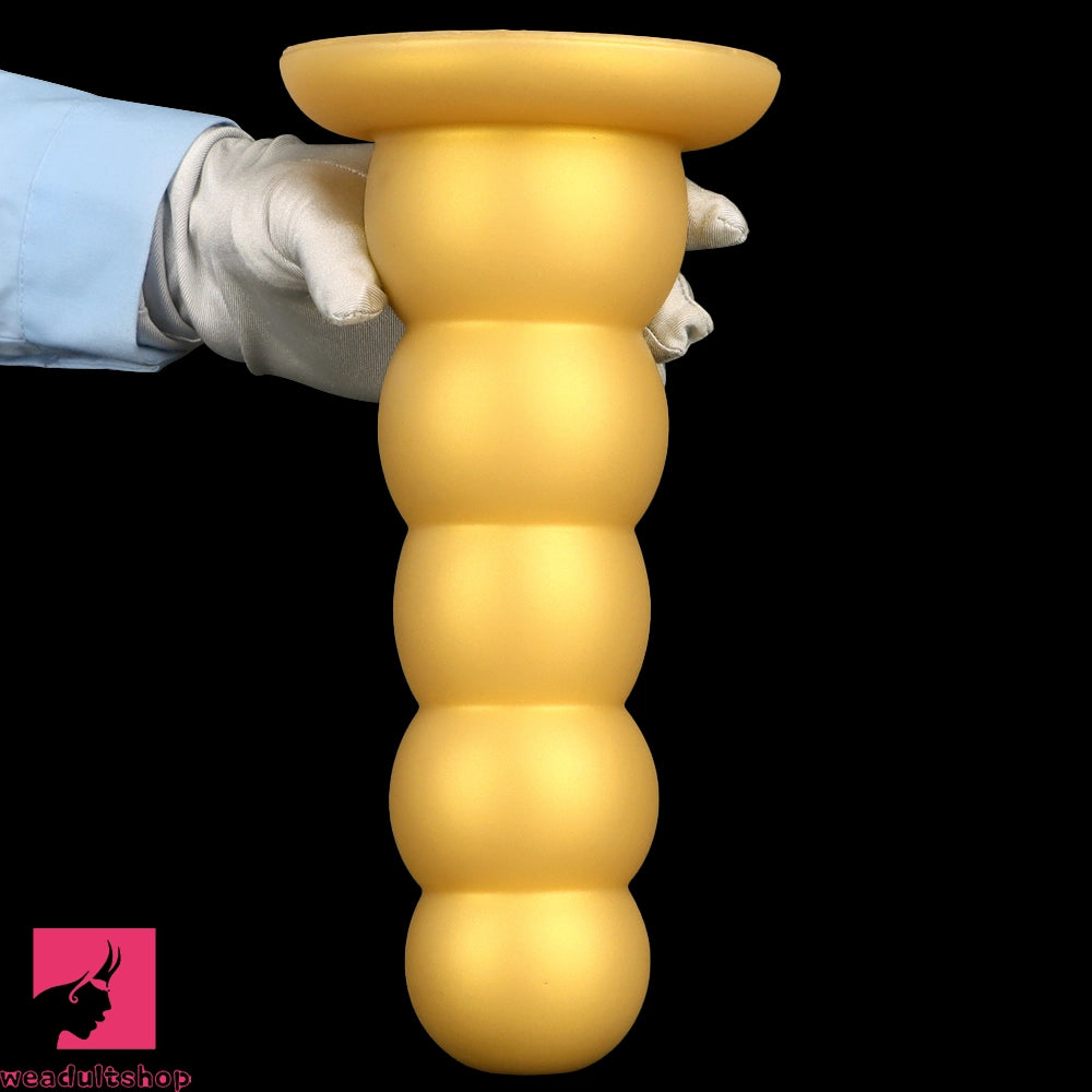 7.08in 9.05in 10.62in Silicone Soft Five-Bead Pull-Bead Butt Plug Cock Dildo