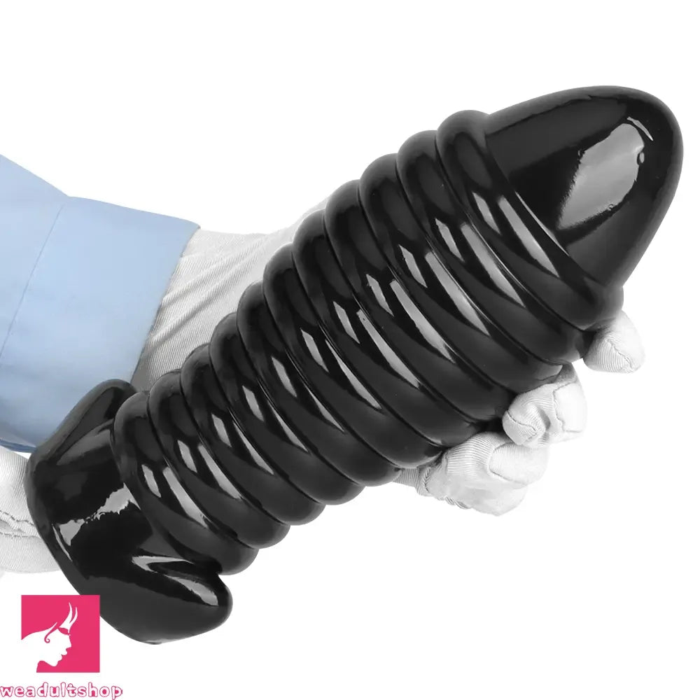 5.11in 7.08in 9.05in Dragon Egg Thread PVC Black Toy Big Butt Plug Dildo