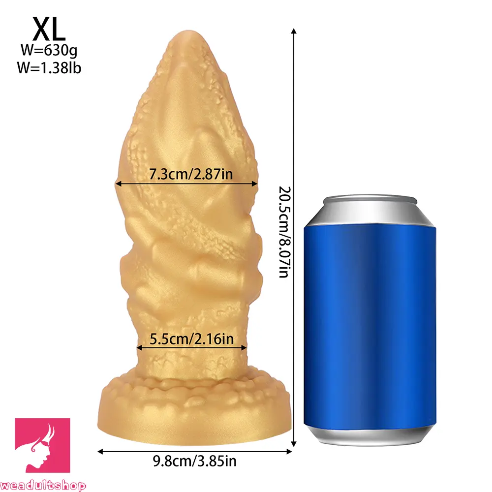 4.72in 5.7in 6.89in 8.07in Soft Silicone Dildo Butt Plug Erotic Anal Stimulator