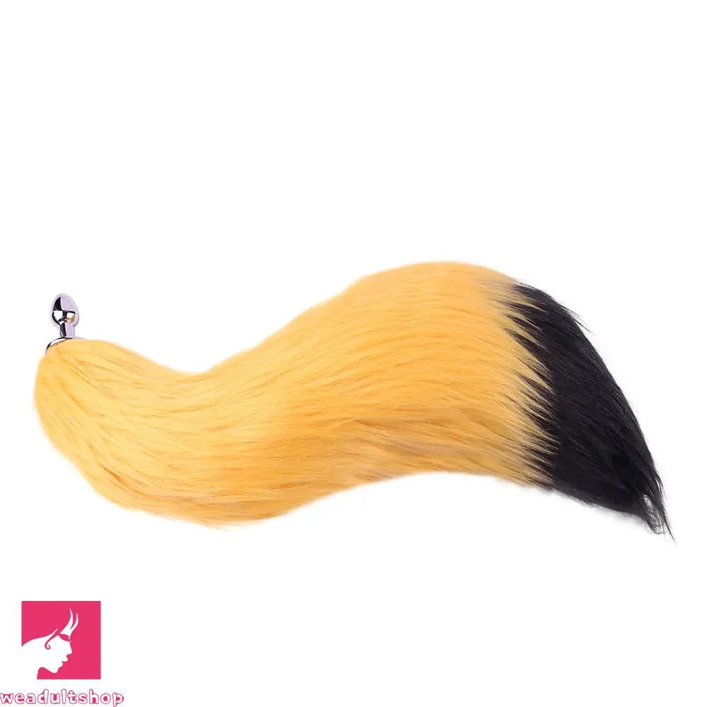 4.01in Fox Tail Wear Anchor Silicone Dildo Butt Plug For BDSM Role Sex