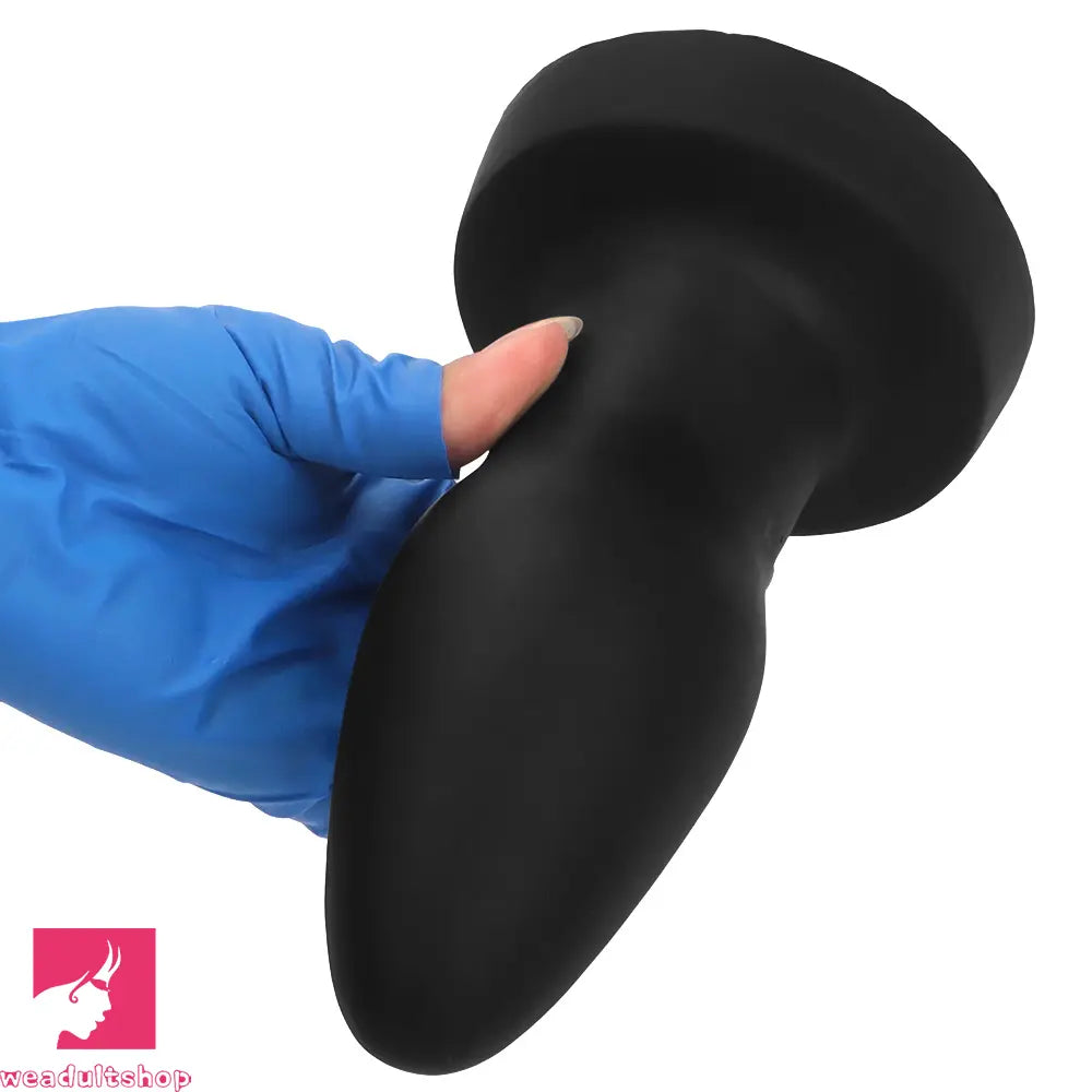 4.72in 6.49in 7.87in Silicone Black Anal Plug Dildo Pleasure Masturbator