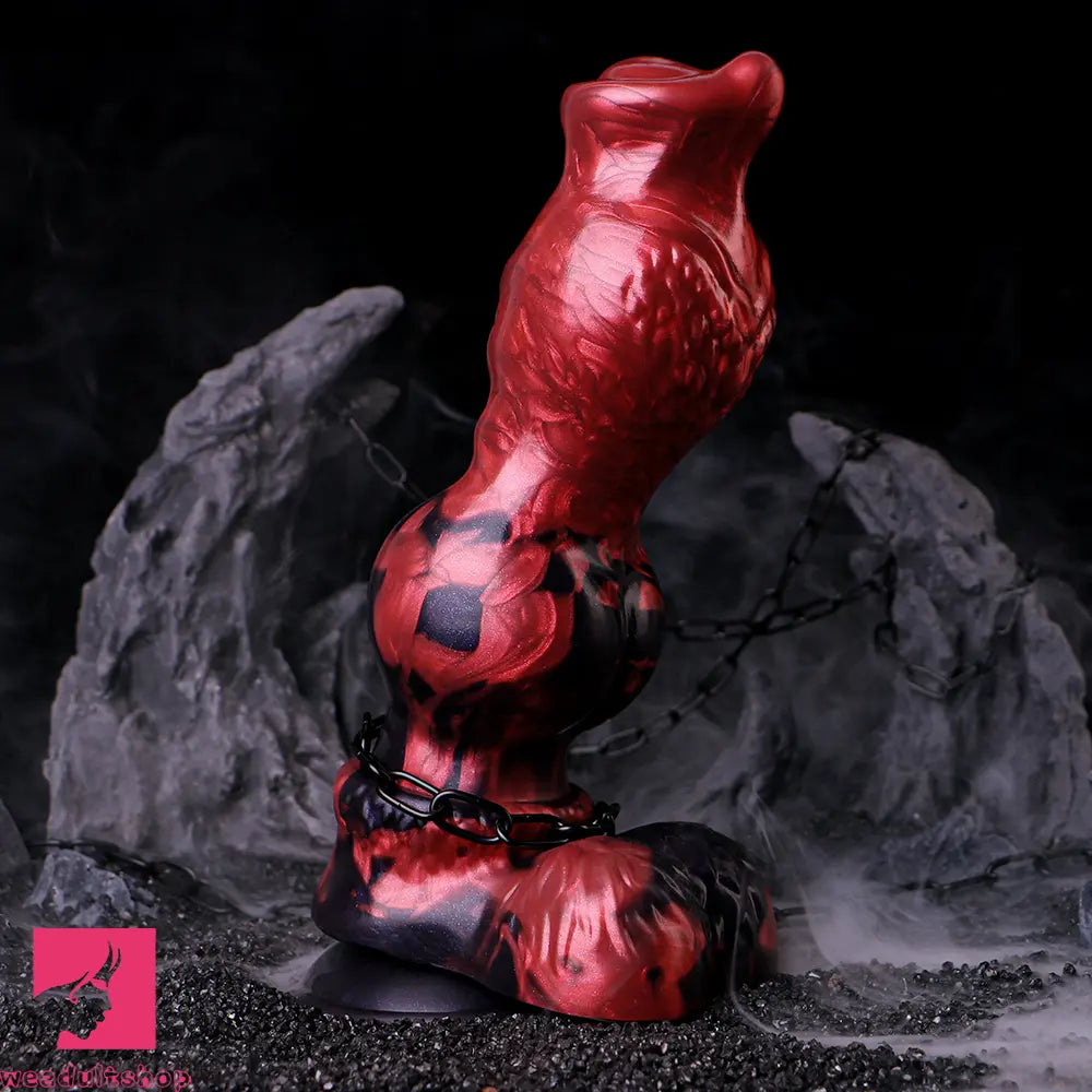 9.25in Knotted Dog Silicone Monster Creature Dildo Couple Foreplay Cock