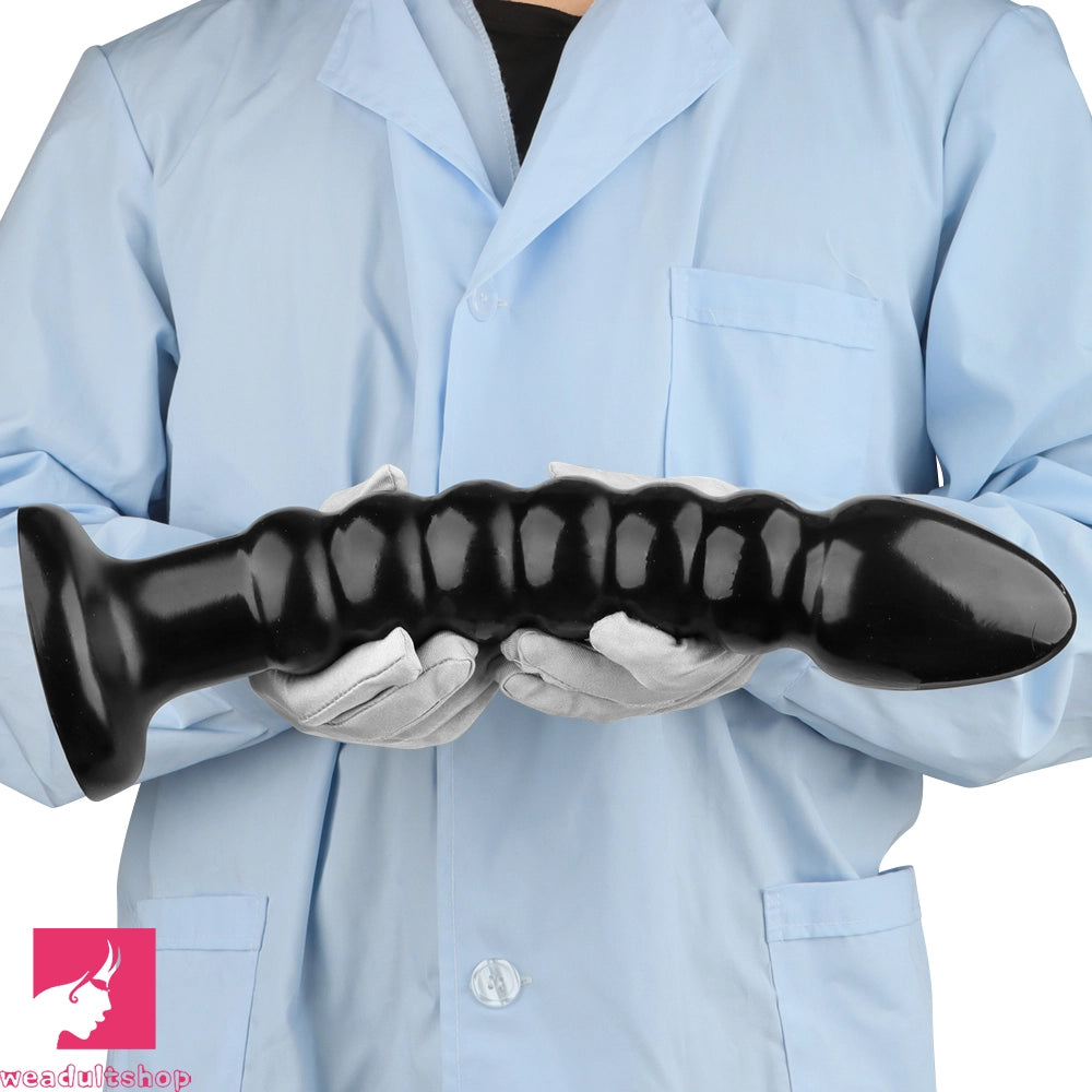 11.02in 14.56in Black Extra Long Large Thick Anal Bead Plug Dildo Sex Toy