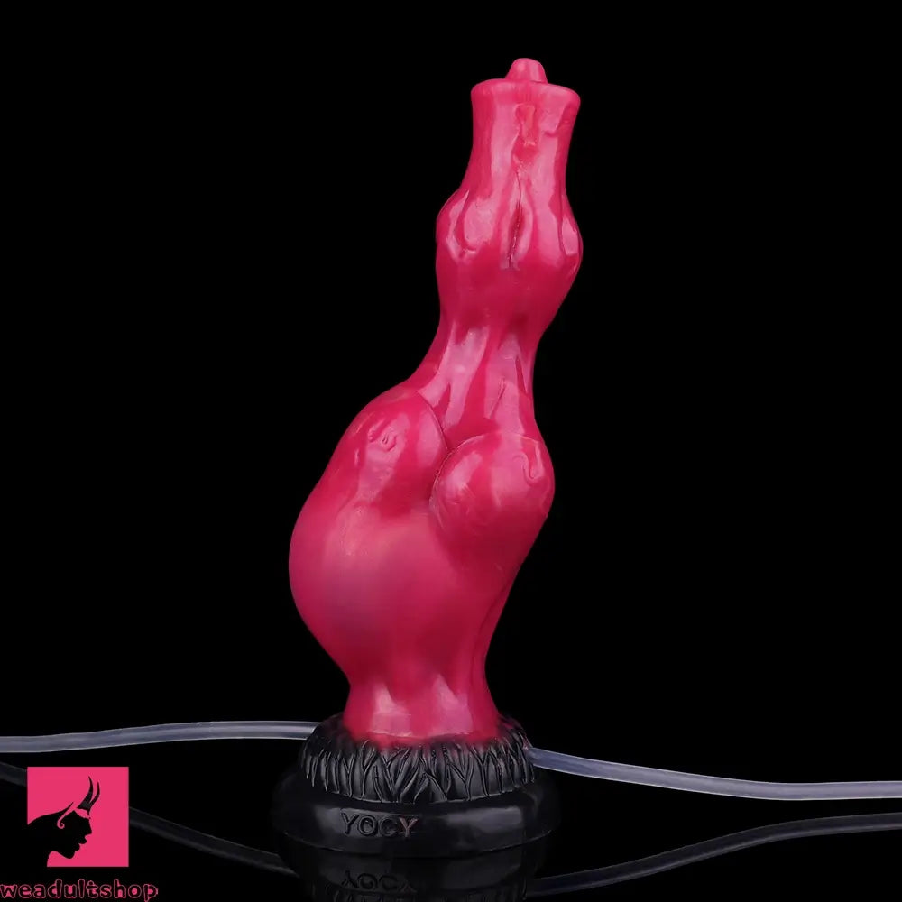 8.11in Dog Knot Silicone Soft Big Ejaculating Dildo G-Spot Stimulato Cock