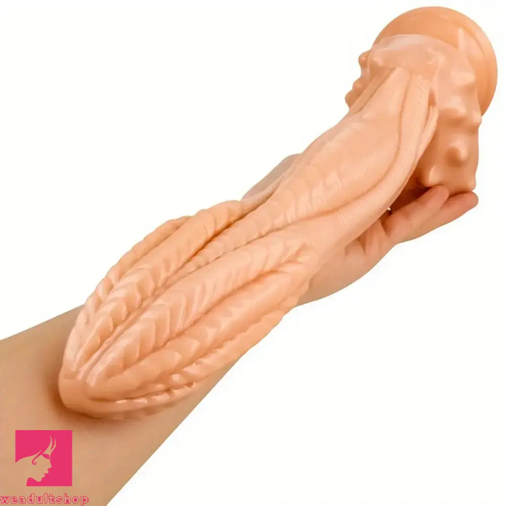 10.2in 12.4in Giant Pointed Penis Beast Animal Fantasy PVC Scales Dildo